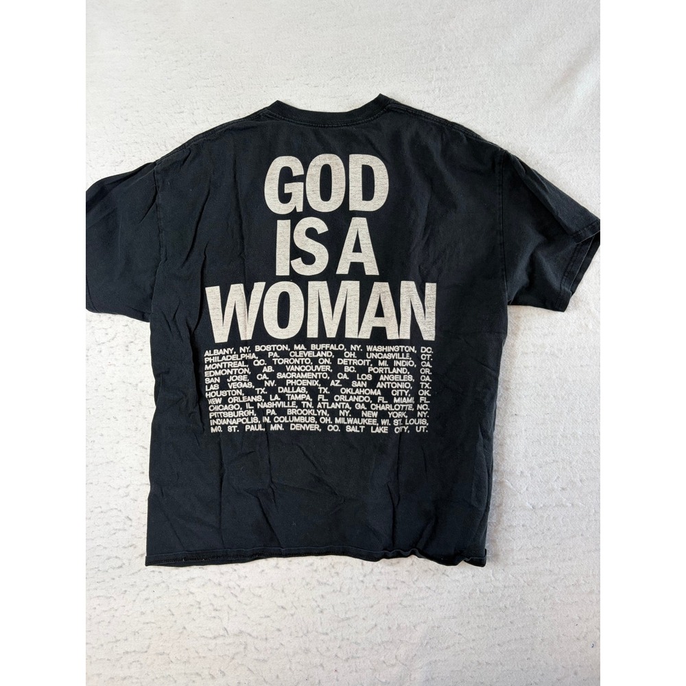 Ariana Grande T-Shirt XL Black Sweetener World Tour God Is A Woman Graphic